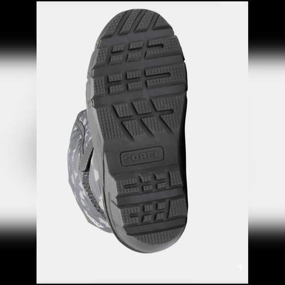 🦋NWT🌻 Grey Sorel Children's Flurry™ Print Snow Boots Size 9US/EUR26 Boy/Girl🧸 - Picture 4 of 6